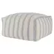 Poufs Delgada Natural and Blue Square Accent Pouf