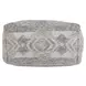 Performance Caravan Gray and Cream Square Outdoor Pouf