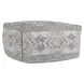 Performance Caravan Gray and Cream Square Outdoor Pouf