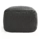 Prism Dark Gray Square Outdoor Pouf