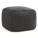 Prism Dark Gray Square Outdoor Pouf