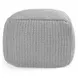 Prism Gray Square Outdoor Pouf
