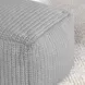Prism Gray Square Outdoor Pouf