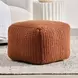 Prism Terra Cotta Square Outdoor Pouf