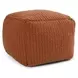 Prism Terra Cotta Square Outdoor Pouf