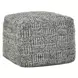 Shades Performance Vico Gray Square Outdoor Pouf