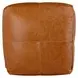 Poufs Leather Dumont Chestnut Leather Square Accent Pouf