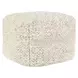 Poufs Sinclair Ivory Square Accent Pouf