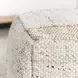 Poufs Ritsa Cream and Brown Square Accent Pouf