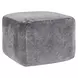 Poufs Heirloom Velvet Stone Gray Square Accent Pouf