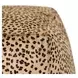 Poufs Leopard Hide Camel and Black Leather Square Accent Pouf
