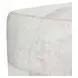 Poufs Hide Canada Ivory Leather Square Accent Pouf
