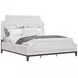 Oakridge Medley Piano Brown Upholstered King Panel Bed with Nailhead Trim