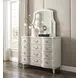 Harmony Eggshell and Black 12 Drawer Emelie Dresser with Rectangular Schafer Mirror