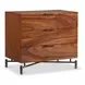 Brasea Lume and Tungsten 3 Drawer Nightstand with USB Charging