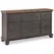 Bear Creek Brown 9 Drawers Dresser