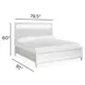 Springhouse Whisper White and Gray California King Upholstered Panel Bed