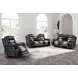 Nikko Black and Gray Glider Recliner