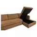 Burrow Ginger Performance Fabric 2 Piece Modular Sleeper Sectional with Pillows