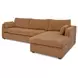 Burrow Ginger Performance Fabric 2 Piece Modular Sleeper Sectional with Pillows