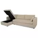 Burrow Sand Performance Fabric 2 Piece Modular Sleeper Sectional with Pillows