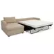 Burrow Sand Performance Fabric 2 Piece Modular Sleeper Sectional with Pillows