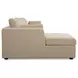 Burrow Sand Performance Fabric 2 Piece Modular Sleeper Sectional with Pillows