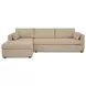 Burrow Sand Performance Fabric 2 Piece Modular Sleeper Sectional with Pillows