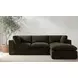 Cates Dark Green Upholstered Square Ottoman