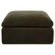 Cates Dark Green Upholstered Square Ottoman