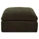 Cates Dark Green Upholstered Square Ottoman