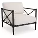 Willow Cream Performance Fabric Upholstered Outdoor Accent Chair