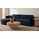Emmy Dark Blue 2 Piece Modular LAF Chaise Sectional