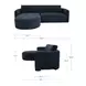 Emmy Dark Blue 2 Piece Modular LAF Chaise Sectional