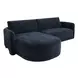 Emmy Dark Blue 2 Piece Modular LAF Chaise Sectional