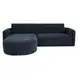 Emmy Dark Blue 2 Piece Modular LAF Chaise Sectional