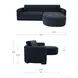 Emmy Dark Blue 2 Piece Modular RAF Chaise Sectional