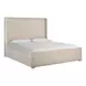 Voyage Beige and White Oak Queen Upholstered Daybreak Panel Bed
