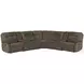 Brooks Shadow Brown Performance Fabric 7 Piece Modular Reclining Sectional