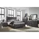 Plum Creek Ravenwood Black and White 2 Drawer Marble Top Nightstand with USB Charging