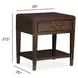 Timberlyn Espresso 1 Drawer Open Nightstand with USB Charging