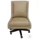 Dovell Lotus Cream Leather Desk Chair