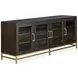 Lindon Coffee Bean and Burnished Brass 70" TV Stand