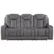 Daniel Gray Triple Power Reclining 87" Sofa with USB Charging