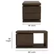 Athens Chocolate Brown Rectangular End Table