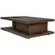 Athens Chocolate Brown Rectangular Coffee Table with Casters