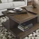 Athens Chocolate Brown Rectangular Coffee Table with Casters