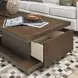 Athens Chocolate Brown Rectangular Coffee Table with Casters