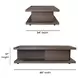 Athens Chocolate Brown Rectangular Coffee Table with Casters