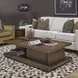 Athens Chocolate Brown Rectangular Coffee Table with Casters
